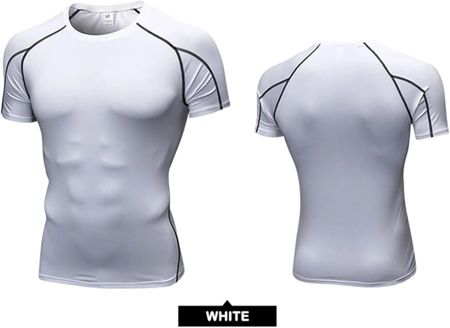 1/3 Pack Men's Quick Dry Short Sleeve Compression Shirts Mens Athletic Workout Shirt Running Tops
