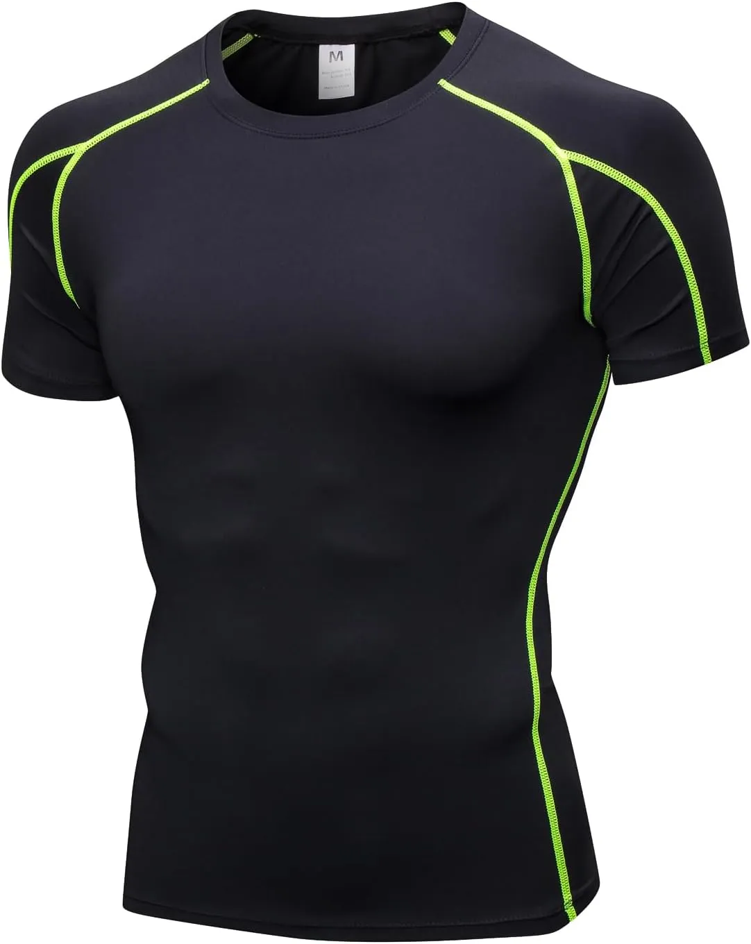 1/3 Pack Men's Quick Dry Short Sleeve Compression Shirts Mens Athletic Workout Shirt Running Tops