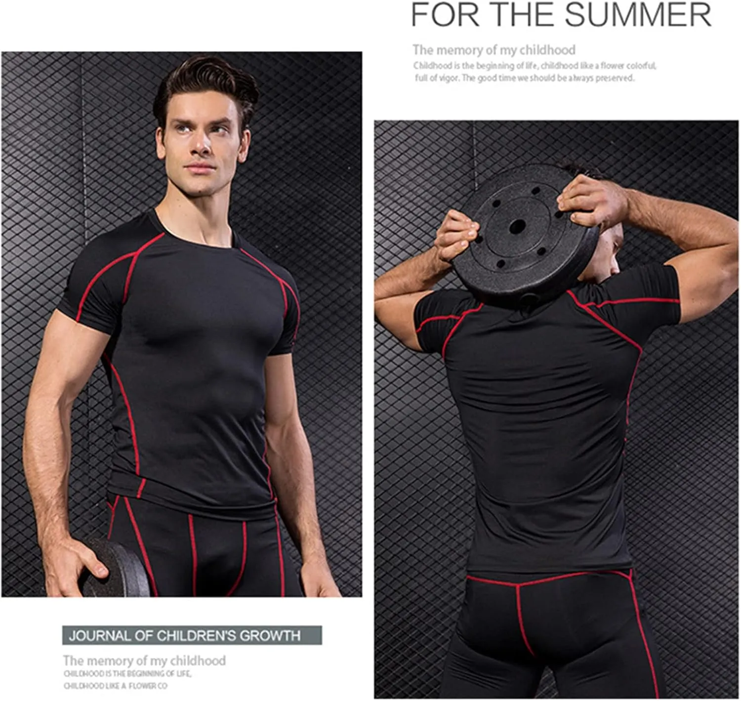 1/3 Pack Men's Quick Dry Short Sleeve Compression Shirts Mens Athletic Workout Shirt Running Tops