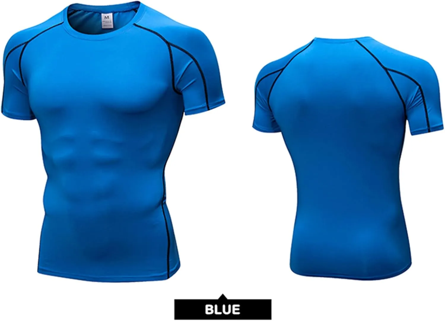 1/3 Pack Men's Quick Dry Short Sleeve Compression Shirts Mens Athletic Workout Shirt Running Tops