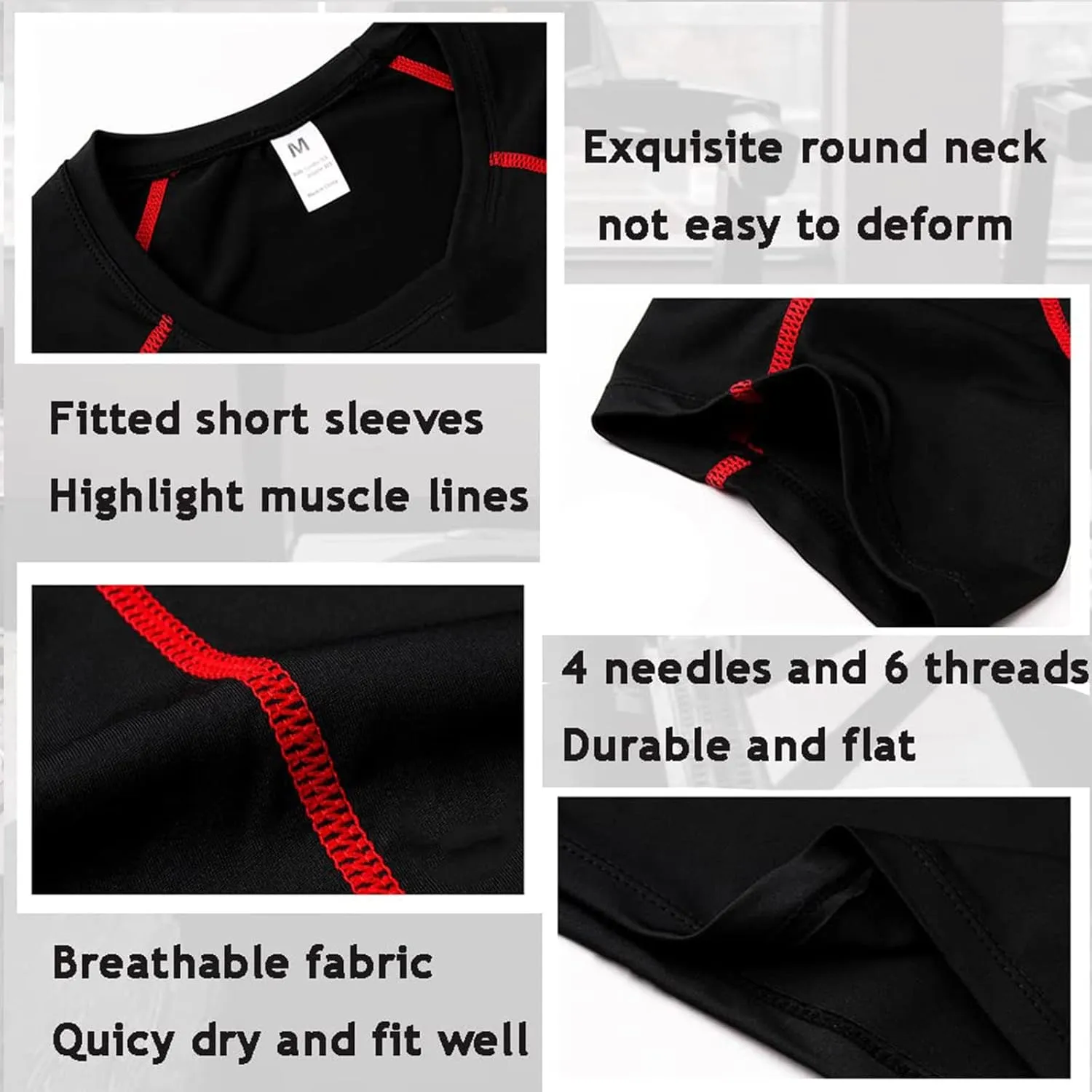 1/3 Pack Men's Quick Dry Short Sleeve Compression Shirts Mens Athletic Workout Shirt Running Tops