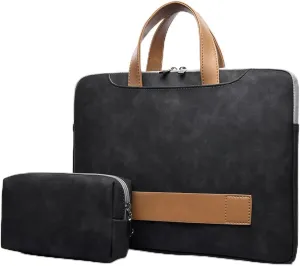 14 15 17 Inch Laptop Carrying Sleeve Case, for Men & Women, Waterproof Leather Laptop & Netbook Computer Briefcases