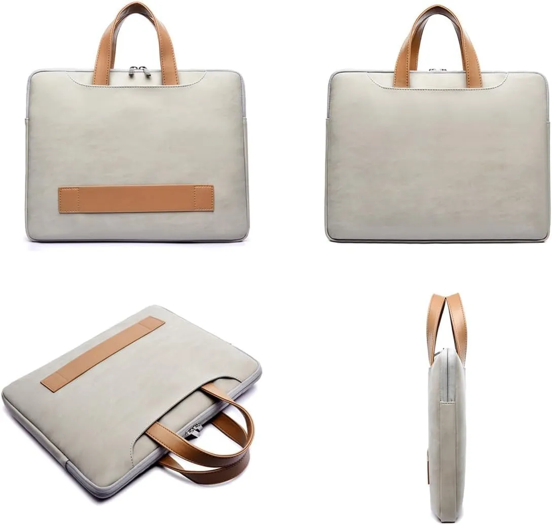 14 15 17 Inch Laptop Carrying Sleeve Case, for Men & Women, Waterproof Leather Laptop & Netbook Computer Briefcases