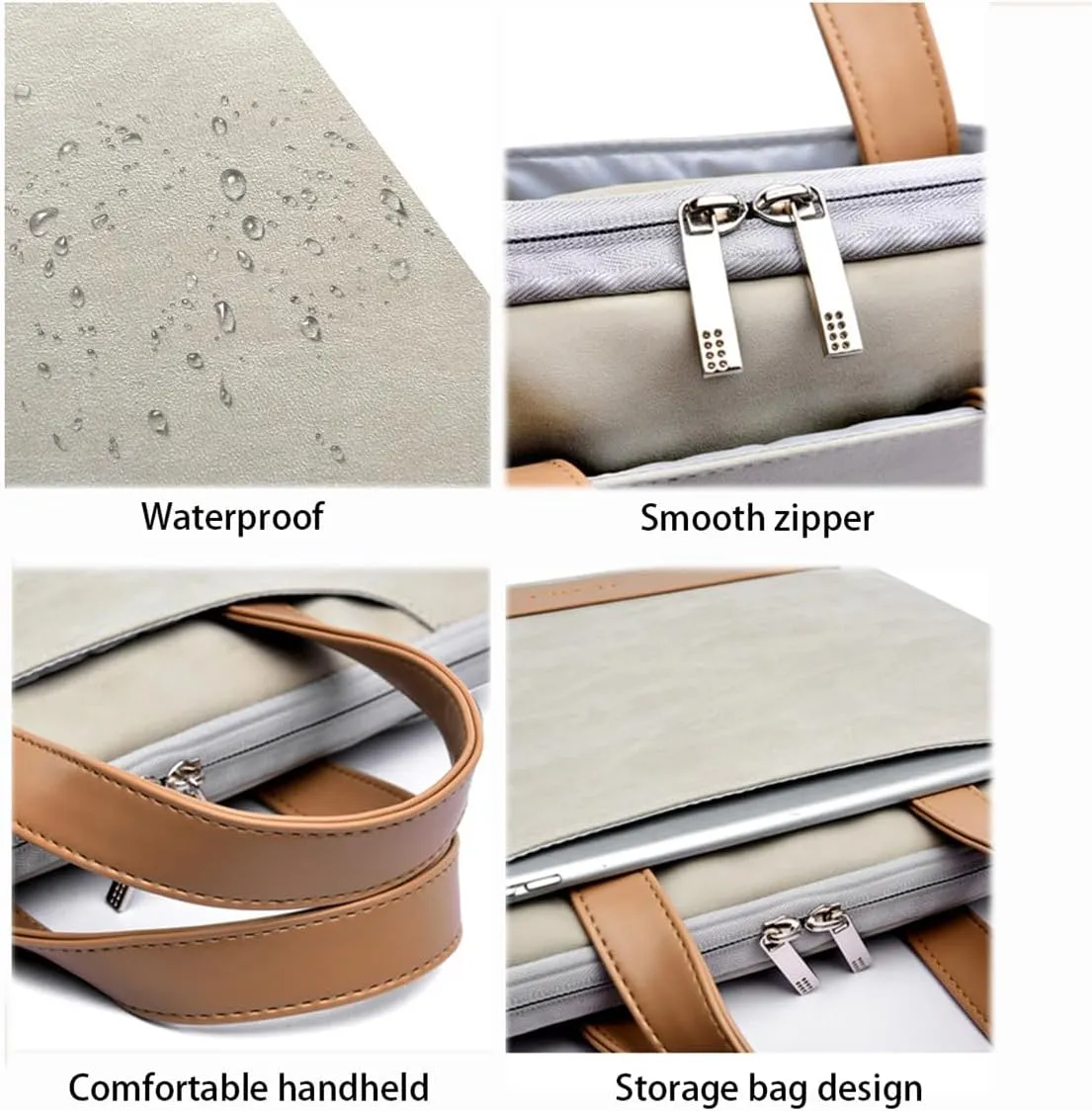 14 15 17 Inch Laptop Carrying Sleeve Case, for Men & Women, Waterproof Leather Laptop & Netbook Computer Briefcases