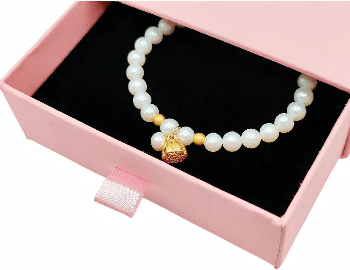 2 Pack Jewelry Gift Boxes Cardboard Jewelry Boxes, 4 x 4 x 1.4 Inch Small Gift Boxes for Jewelry Earrings Necklaces Handmade Bangles Bracelets (Light Pink)