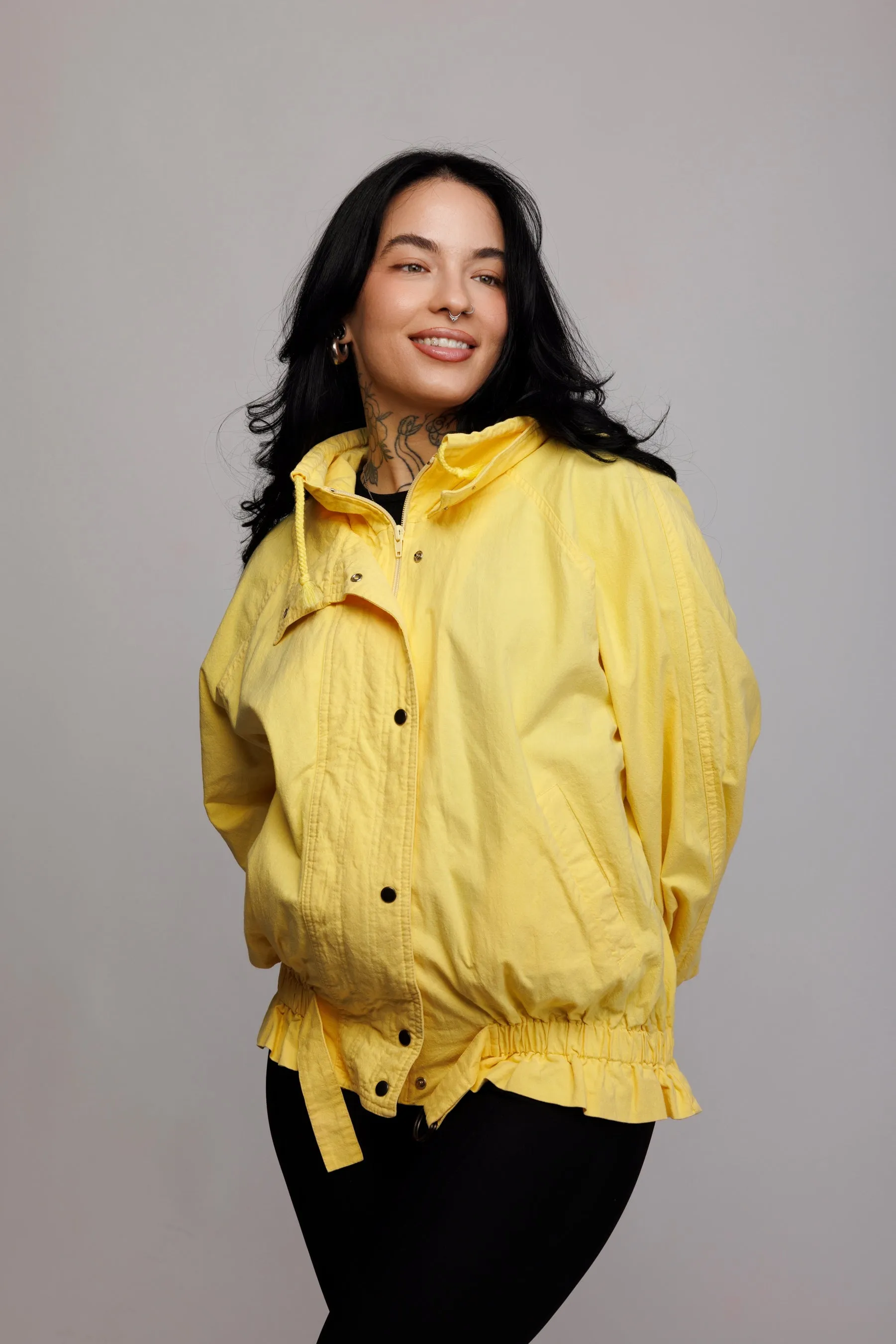 80's Yellow Light Spring Jacket M
