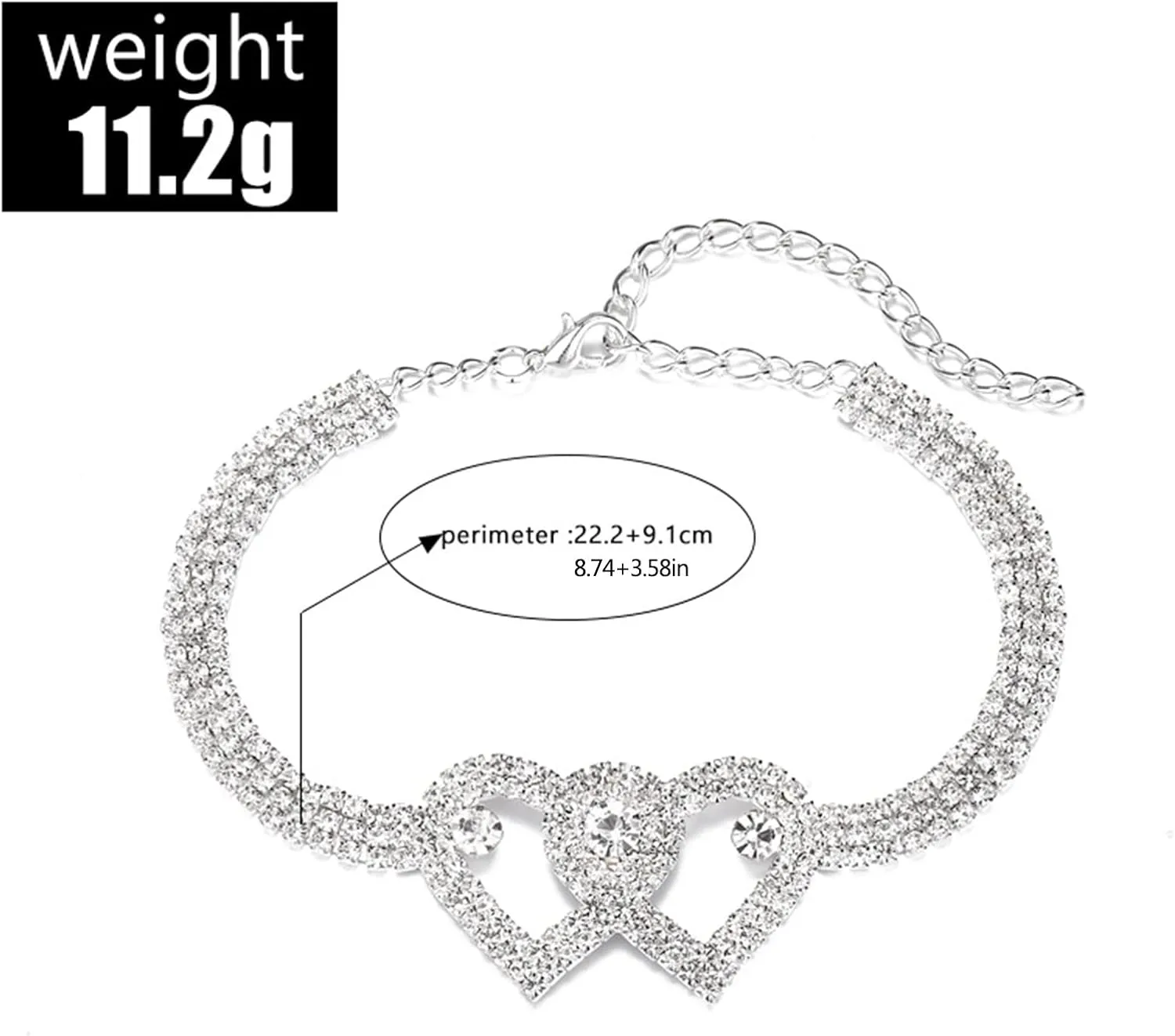 Anklet Original Sterling Anklet Layered Delicate Pendant Delicate Anklet Beaded Anklet Men's Leather (Silver, One Size)
