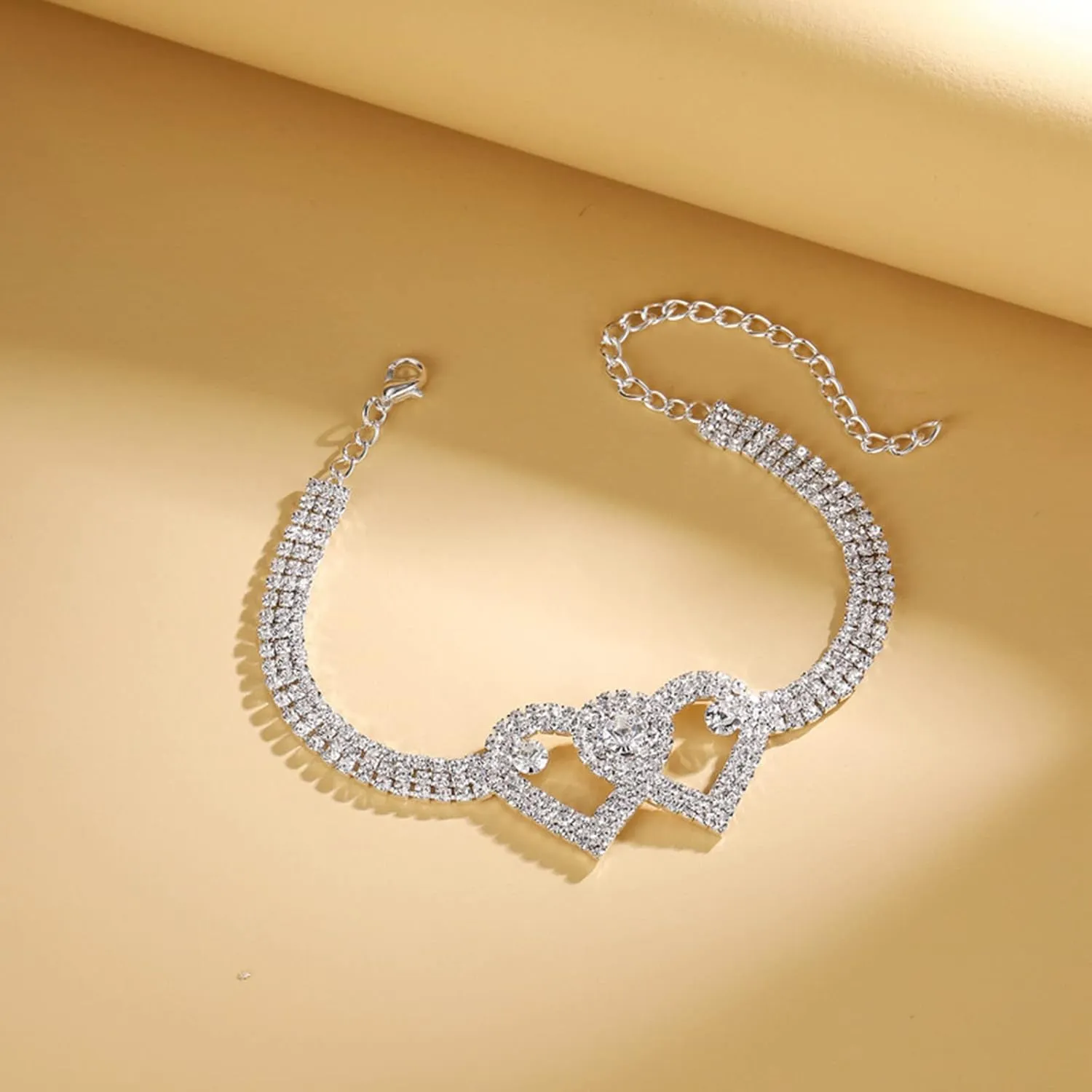 Anklet Original Sterling Anklet Layered Delicate Pendant Delicate Anklet Beaded Anklet Men's Leather (Silver, One Size)