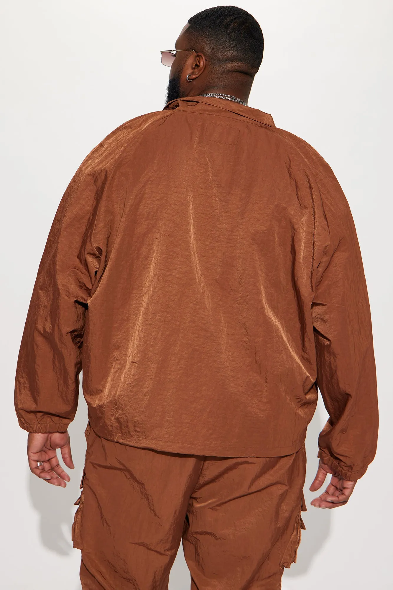 As It Was Nylon Anorak Jacket - Chocolate