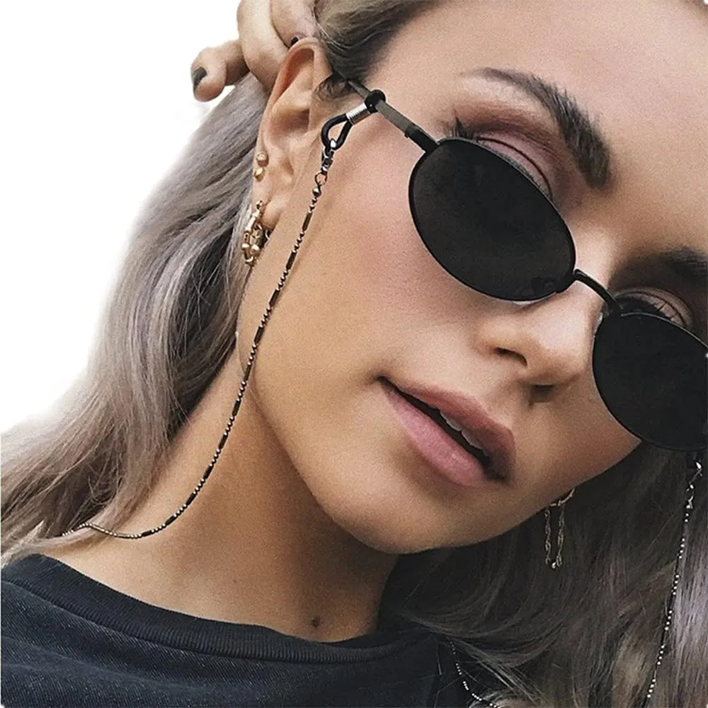 Asphire Gothic Beaded Bar Eyeglass Chain Necklace Punk Sunglasses Holder Cords