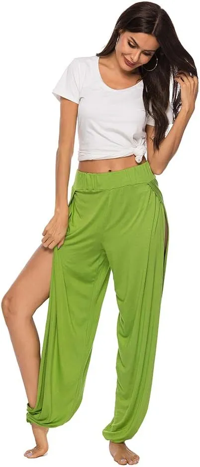 AvaCostume High Slit Harem Pants Women Hippie Harem Pants Trousers