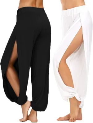 AvaCostume High Slit Harem Pants Women Hippie Harem Pants Trousers
