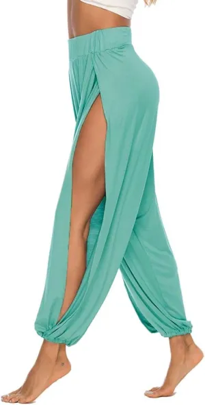 AvaCostume High Slit Harem Pants Women Hippie Harem Pants Trousers