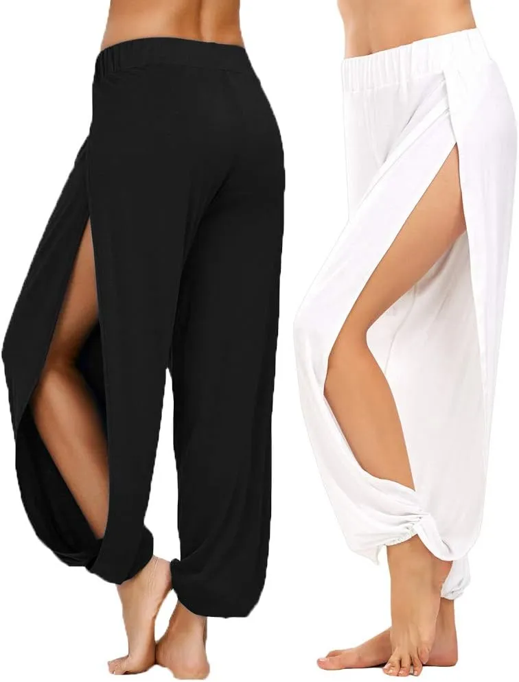 AvaCostume High Slit Harem Pants Women Hippie Harem Pants Trousers