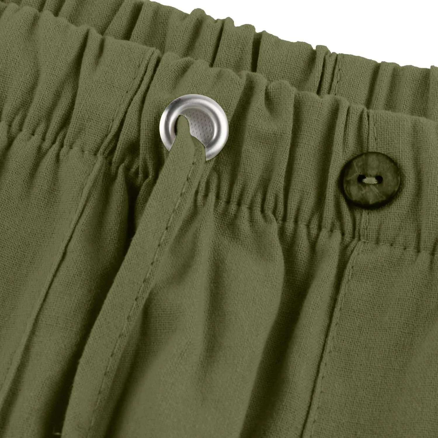 Beach Linen Pants for Men Drawstring Plus Size Linen Pants Lightweight Elastic WAIS Yoga Pants with Pockets Lounge Pants