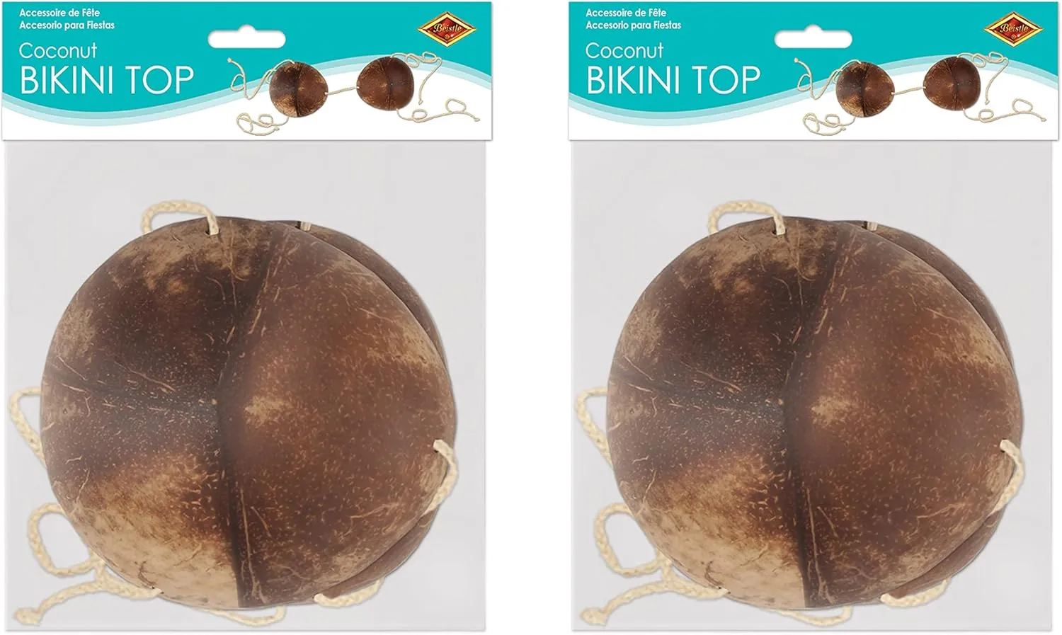 Beistle Novelty Coconut Bikini Top