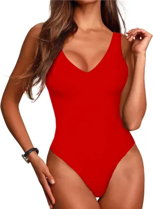BelleLovin Women's Scoop Neck Bodysuits Sleeveless Tank Top Jumpsuits