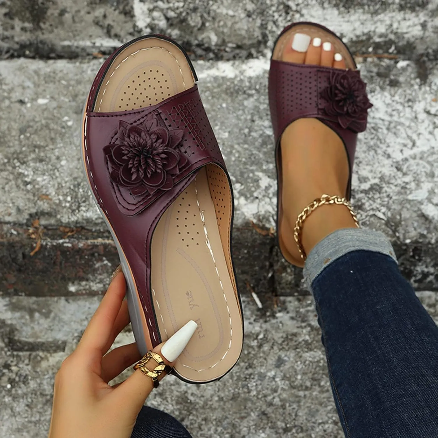 Best Arch Support Flip Flops Casual Sandals for Women Low Heel Wide Comfortable Shoes for Women Wedges Gold Dressy Flat Sandals for Women Evening Black Chunky Heels for Women Women's White Sandals