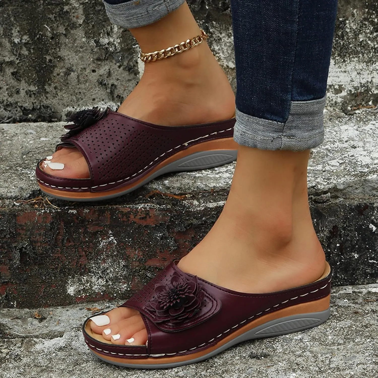 Best Arch Support Flip Flops Casual Sandals for Women Low Heel Wide Comfortable Shoes for Women Wedges Gold Dressy Flat Sandals for Women Evening Black Chunky Heels for Women Women's White Sandals