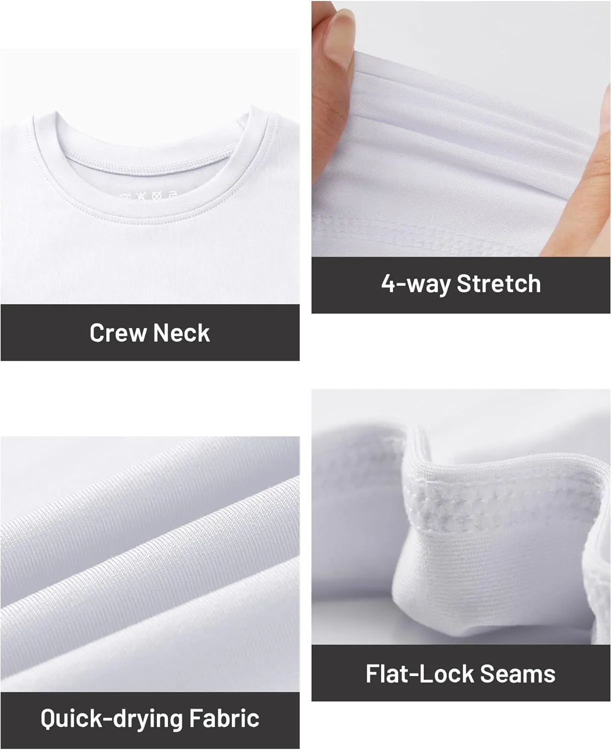 Blueleaf Youth Compression Shirt Boys Long Sleeve Athletic Undershirt Kids Quick Dry Base Layer Tops