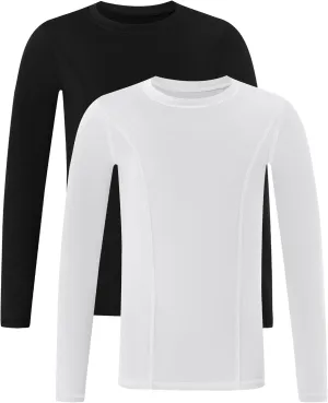 Blueleaf Youth Compression Shirt Boys Long Sleeve Athletic Undershirt Kids Quick Dry Base Layer Tops