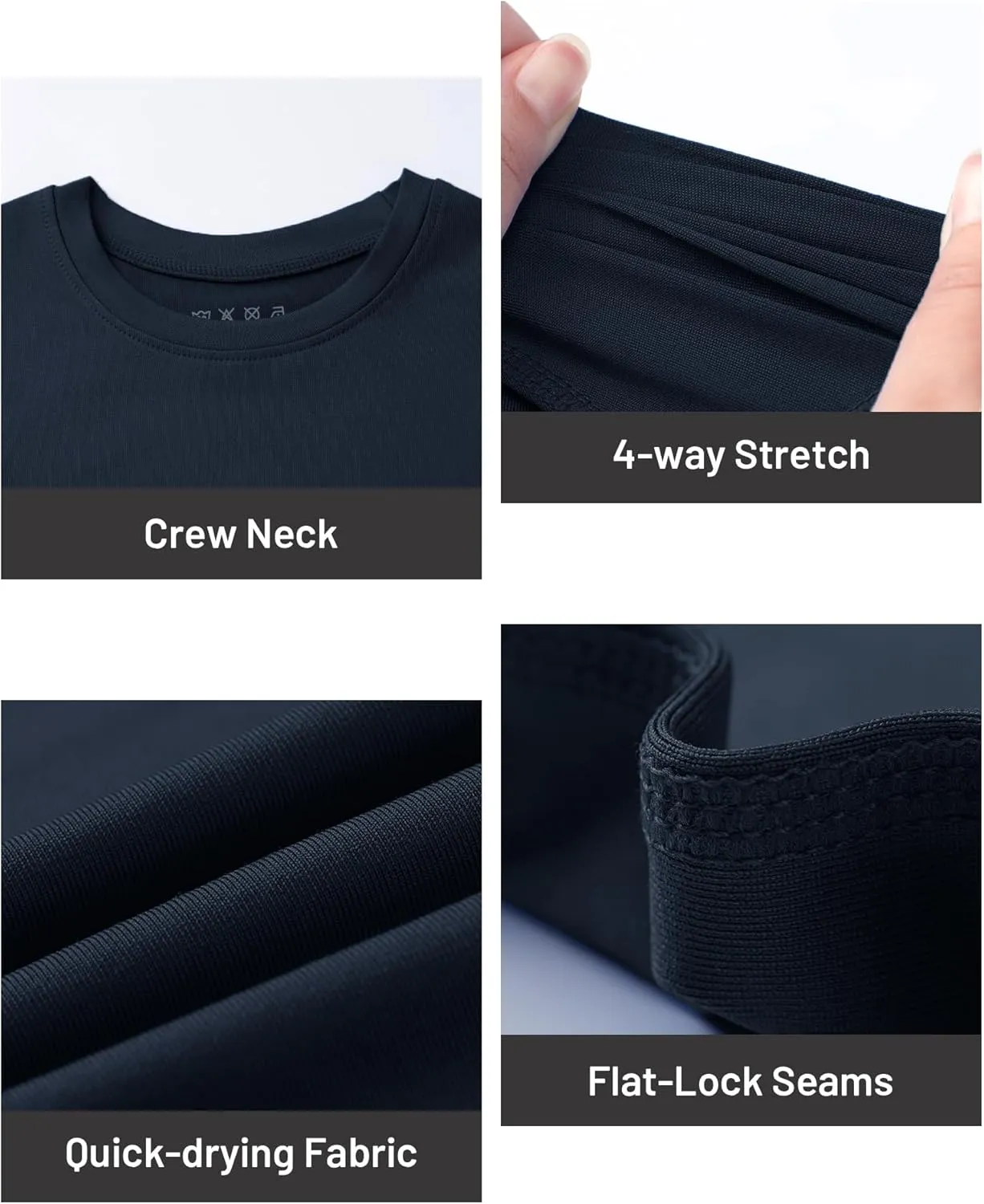 Blueleaf Youth Compression Shirt Boys Long Sleeve Athletic Undershirt Kids Quick Dry Base Layer Tops