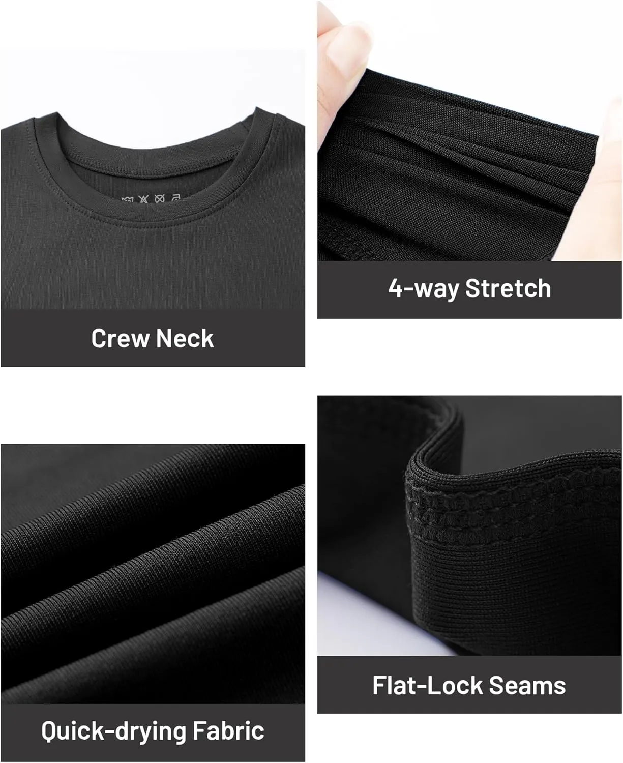 Blueleaf Youth Compression Shirt Boys Long Sleeve Athletic Undershirt Kids Quick Dry Base Layer Tops