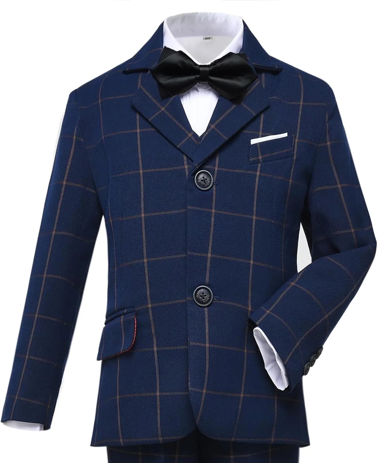 Boys Suit for Kids Tuxedo Suits for Wedding Formal Suit Set Toddler Boy Dress Outfit with Shirt and Tie