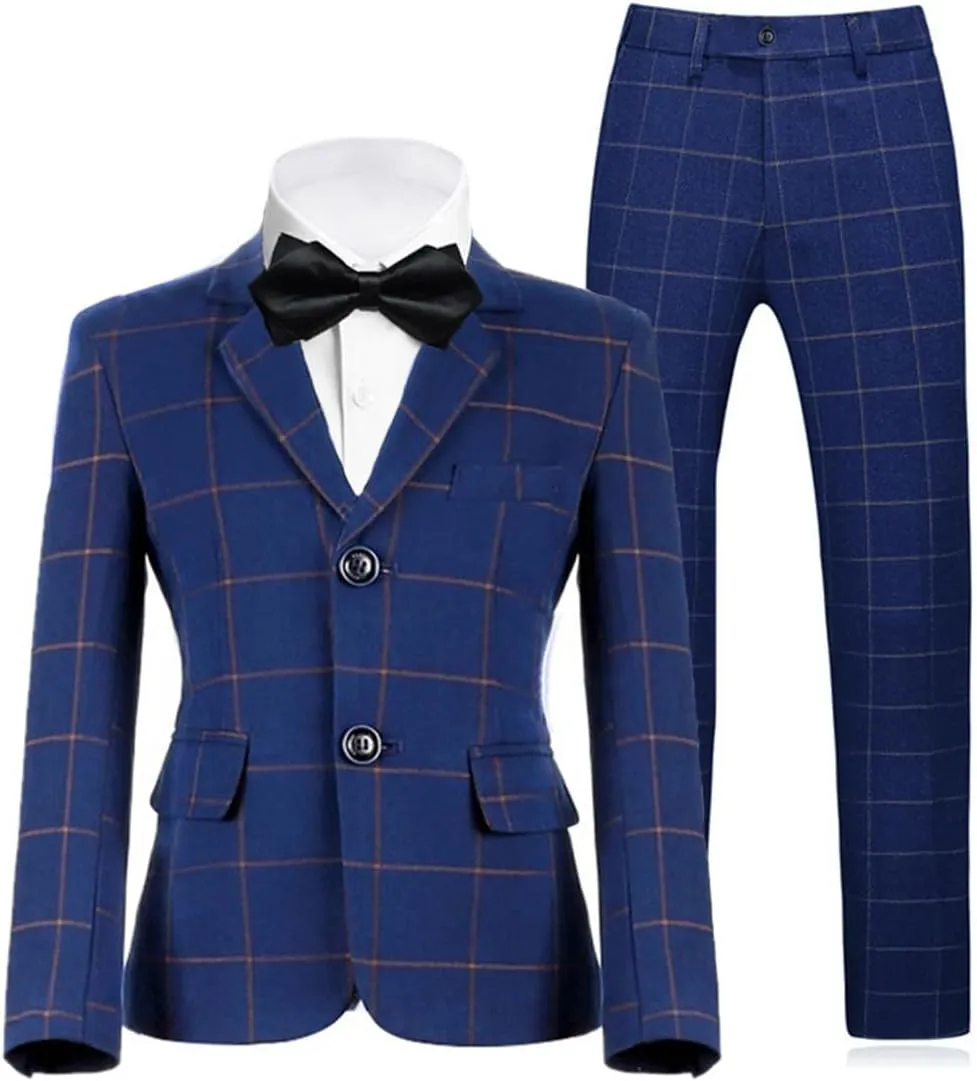 Boys Suit for Kids Tuxedo Suits for Wedding Formal Suit Set Toddler Boy Dress Outfit with Shirt and Tie