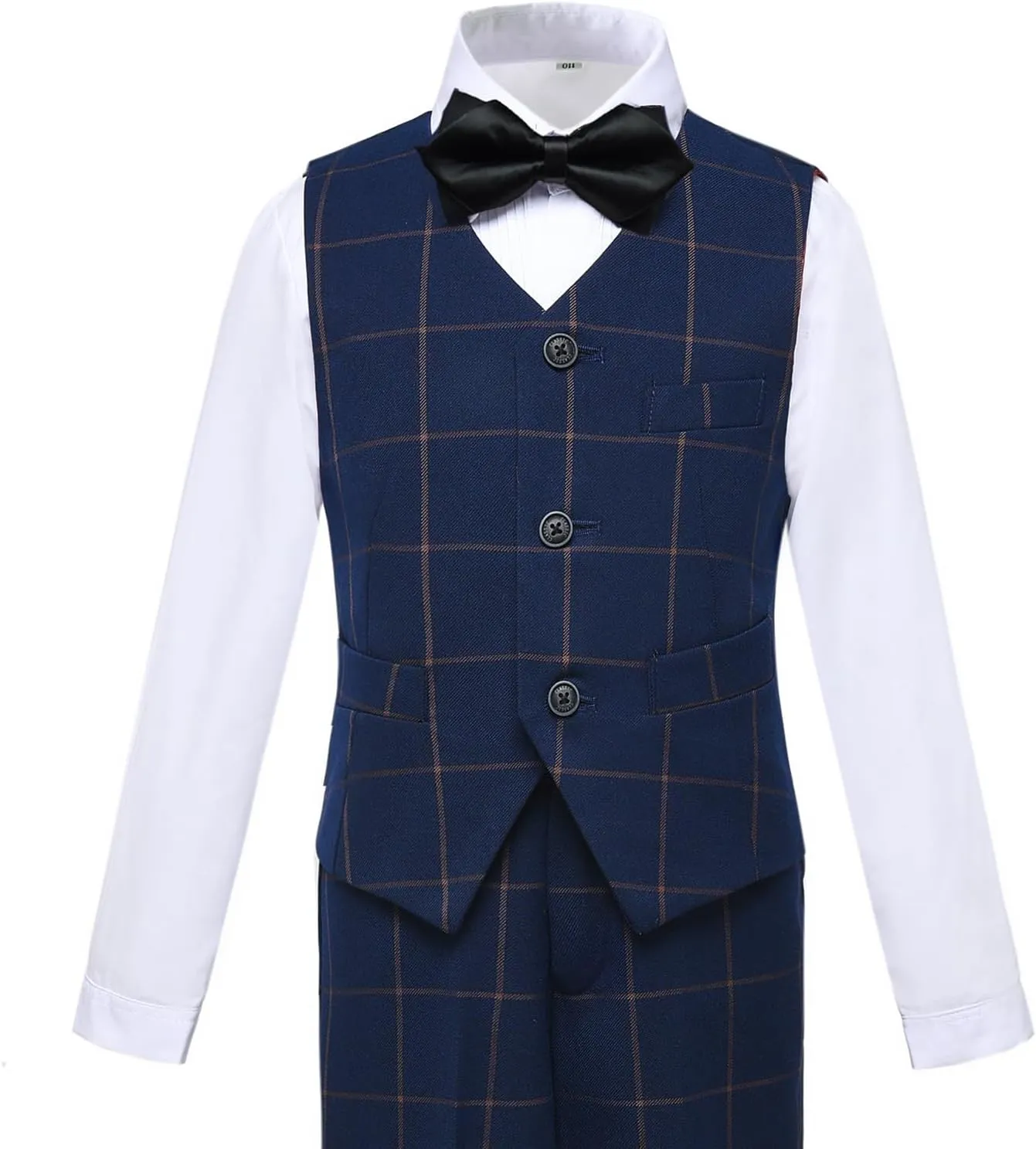 Boys Suit for Kids Tuxedo Suits for Wedding Formal Suit Set Toddler Boy Dress Outfit with Shirt and Tie