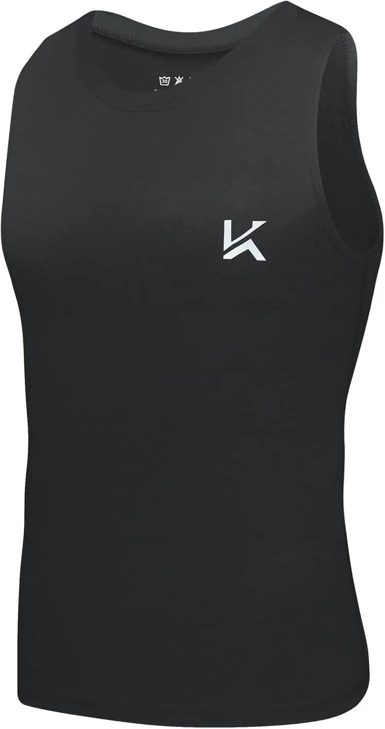 Boys Tank Top Athletic Compression Sleeveless Shirt Quick Dry Basketball Football Undershirt Base Layer