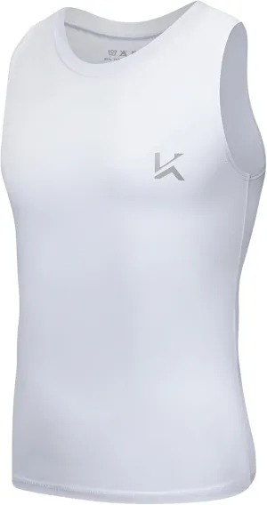 Boys Tank Top Athletic Compression Sleeveless Shirt Quick Dry Basketball Football Undershirt Base Layer