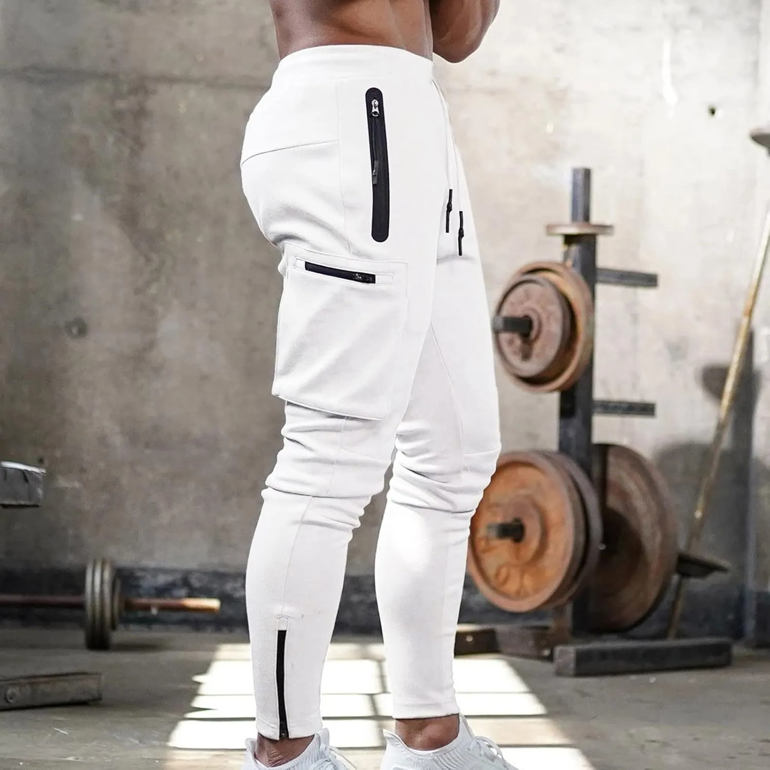 Cargo Pants for Men Big and Tall Winter Sweatpants for Mens Thick Warm Jogger Pants Cinch Bottom Running Joggers Soft