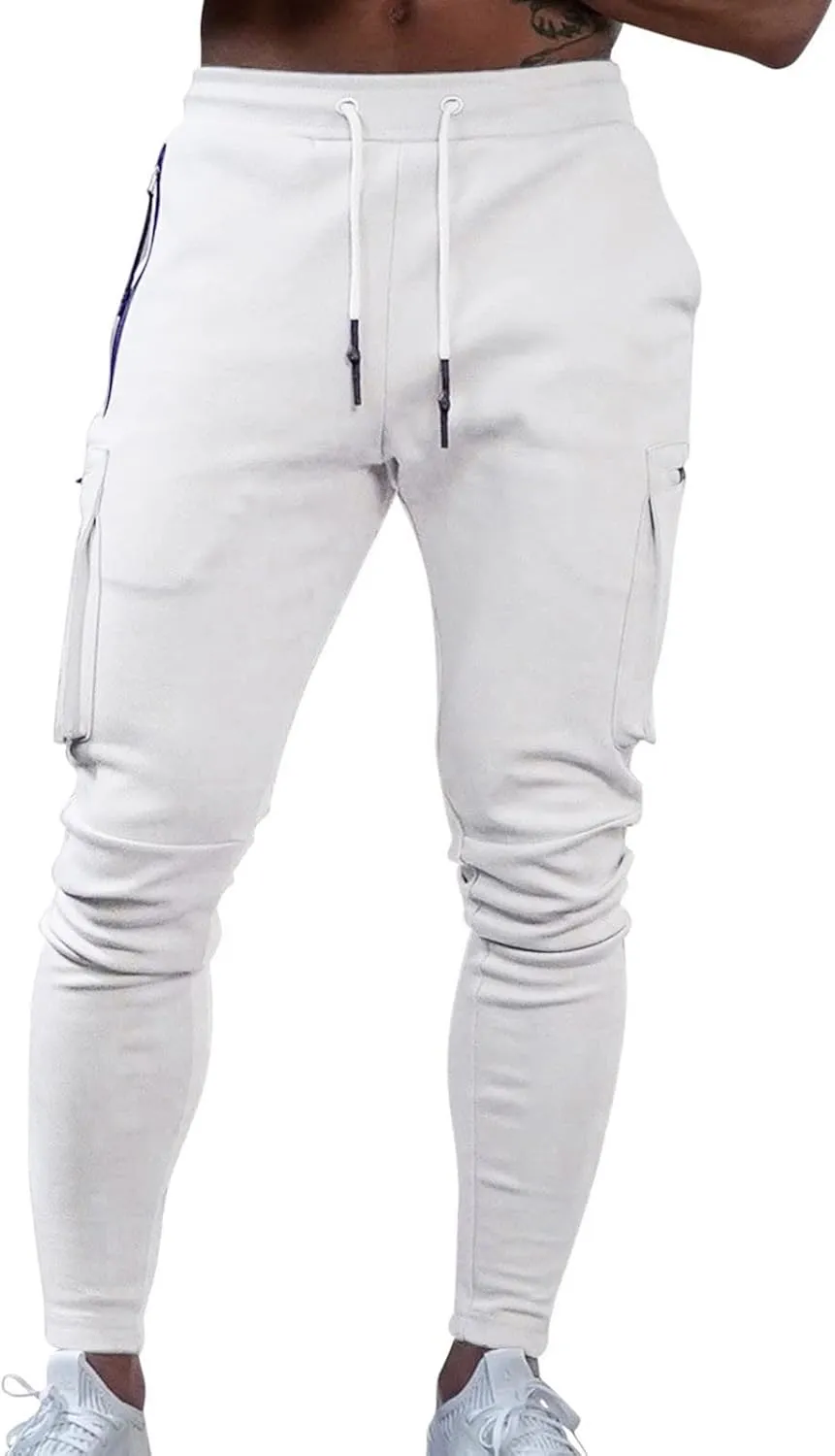 Cargo Pants for Men Big and Tall Winter Sweatpants for Mens Thick Warm Jogger Pants Cinch Bottom Running Joggers Soft