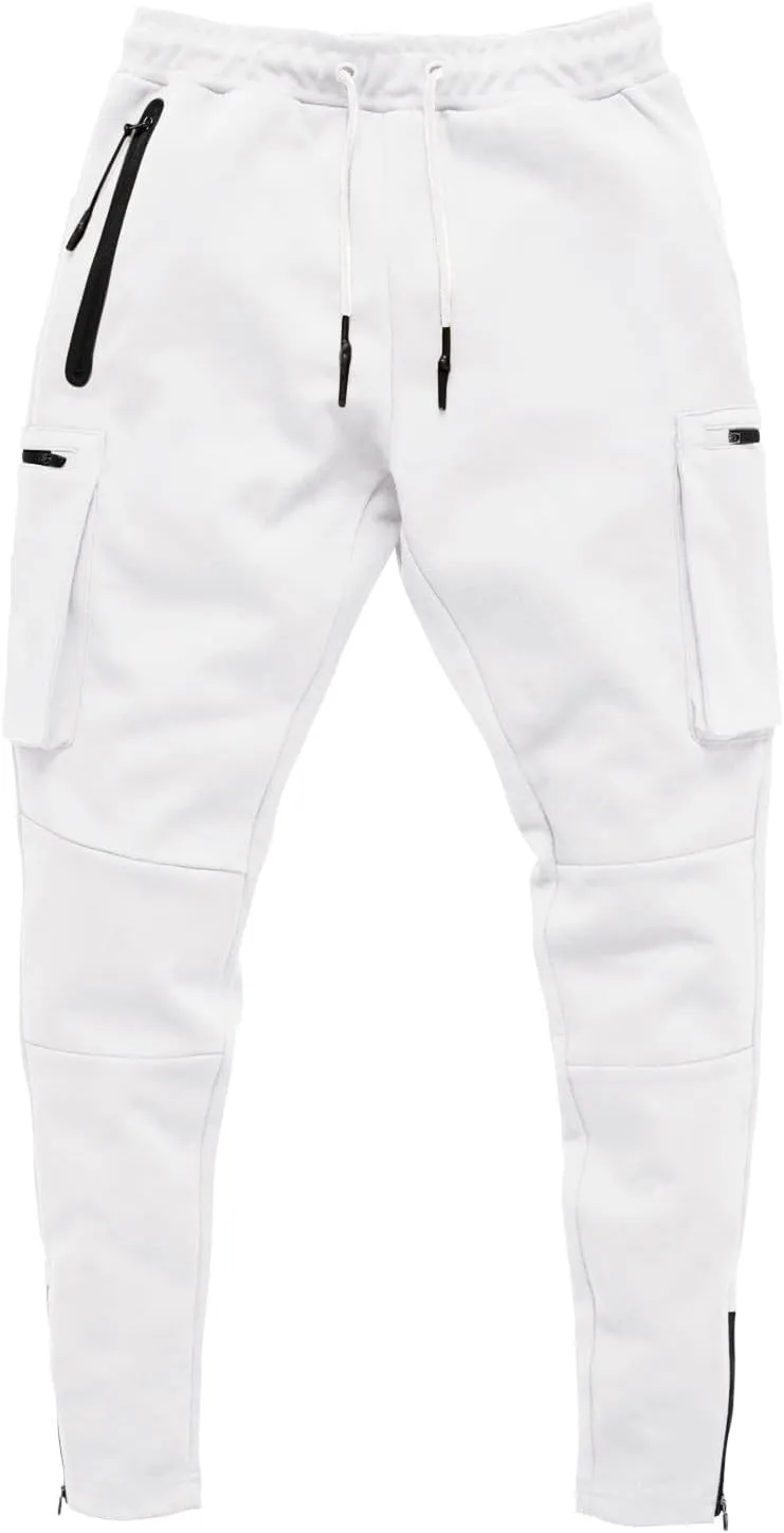 Cargo Pants for Men Big and Tall Winter Sweatpants for Mens Thick Warm Jogger Pants Cinch Bottom Running Joggers Soft
