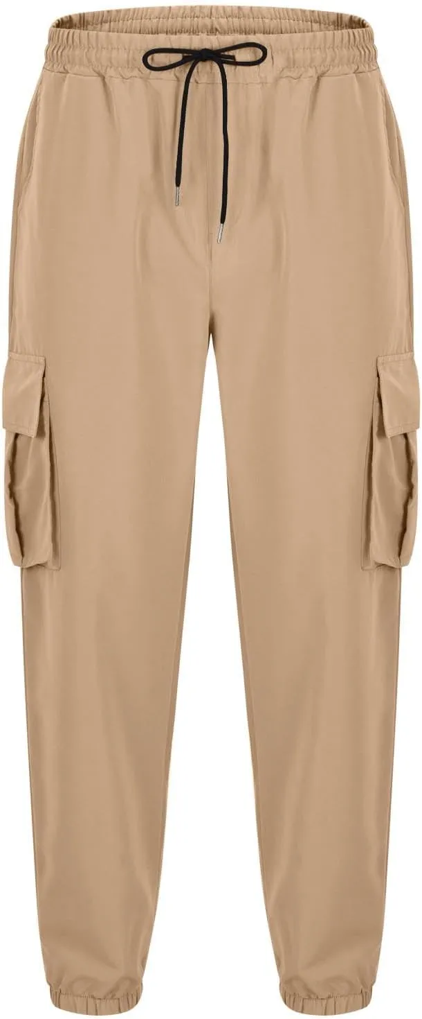Cargo Pants for Men Slim Fit Mens Hiking Pants Casual Lightweight Joggers Work Pants Multi-Pocket Military Pants