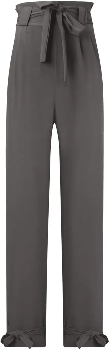 Cargo Pants Women's High Waist Tie Up All Match Casual Corset Women's Trousers Long Pants