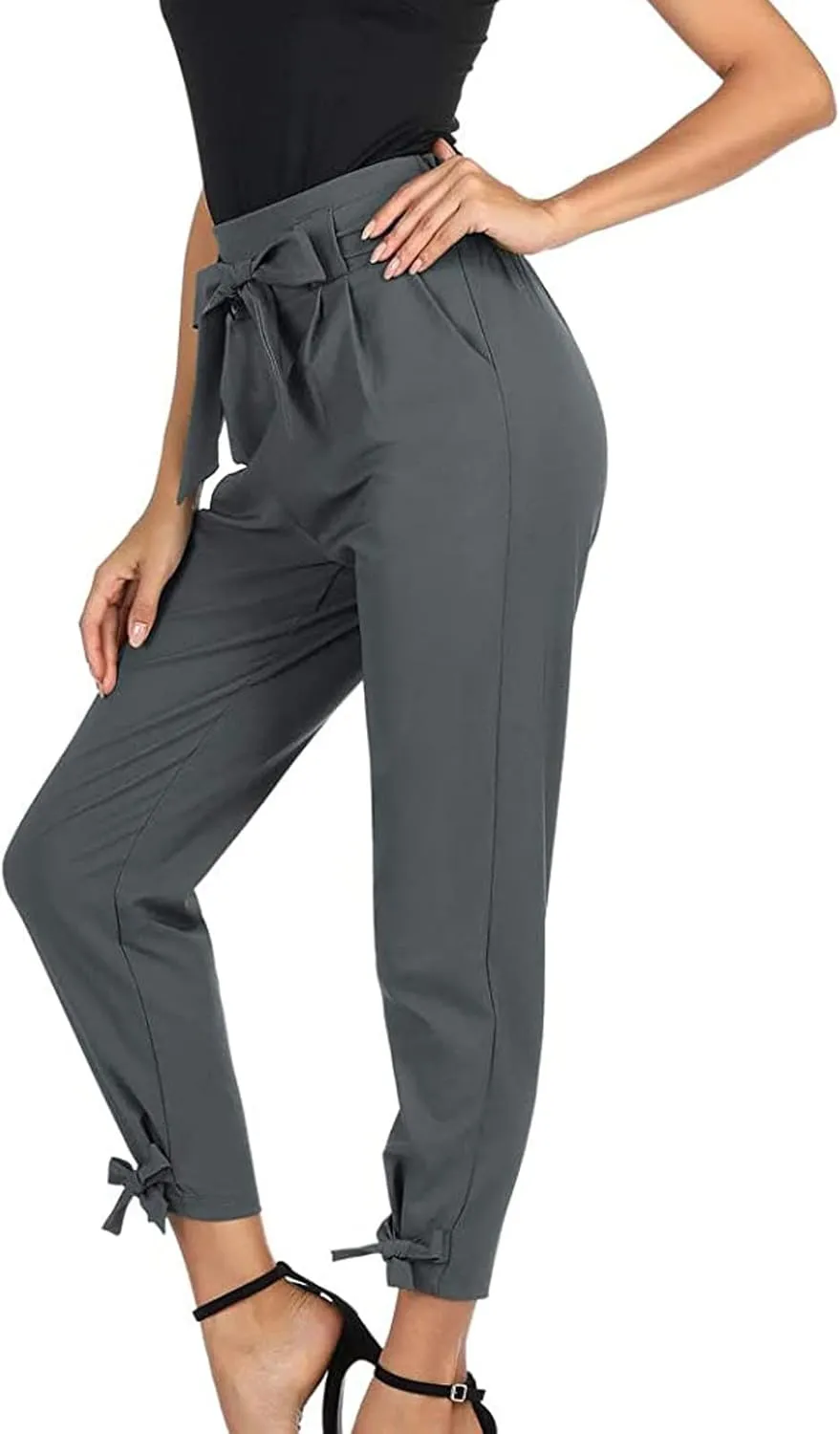 Cargo Pants Women's High Waist Tie Up All Match Casual Corset Women's Trousers Long Pants