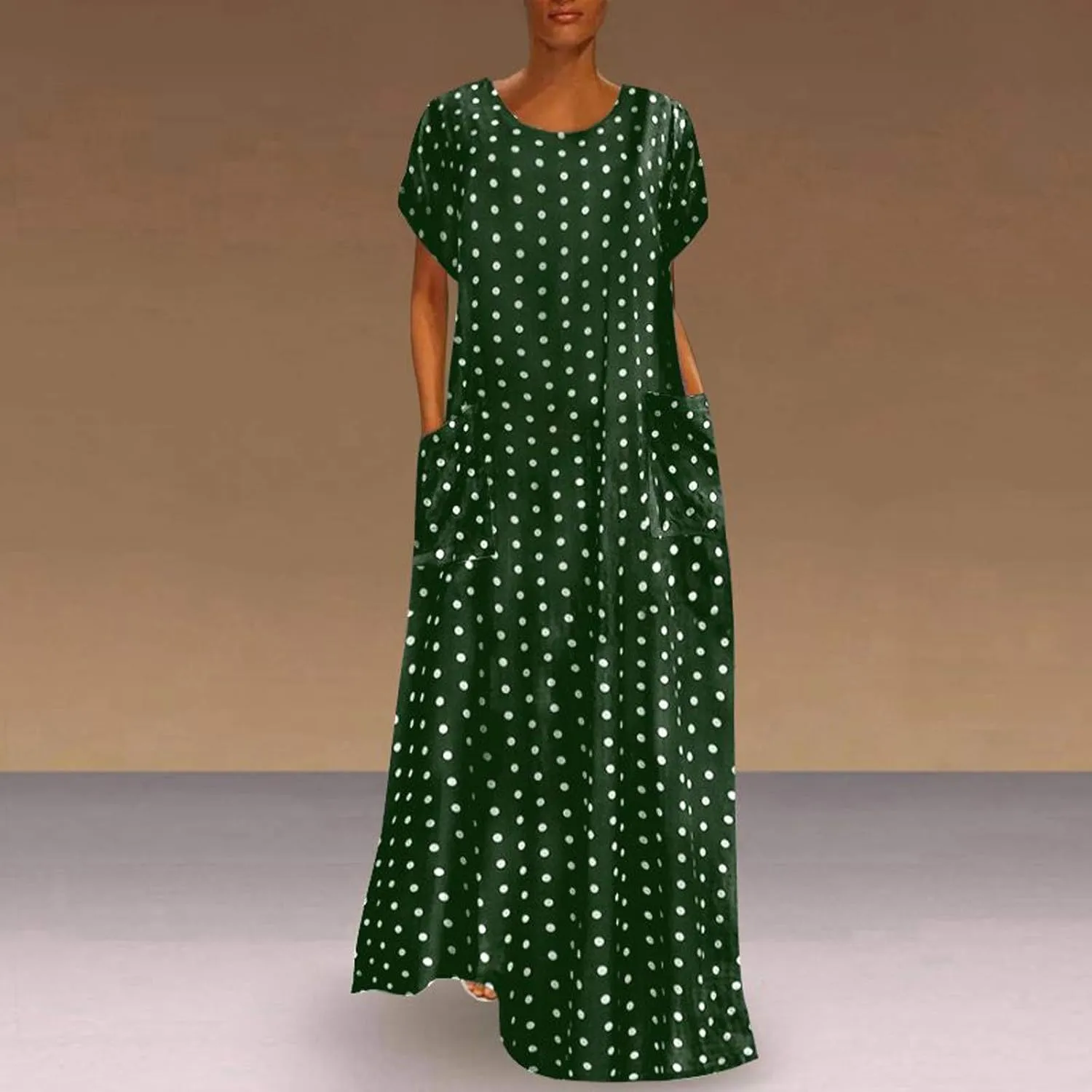Casual Summer Dresses for Women 2025,Women's Beach Floral Printed Maxi Dress Flowy V Neck Loose Daily Vintage Dresses