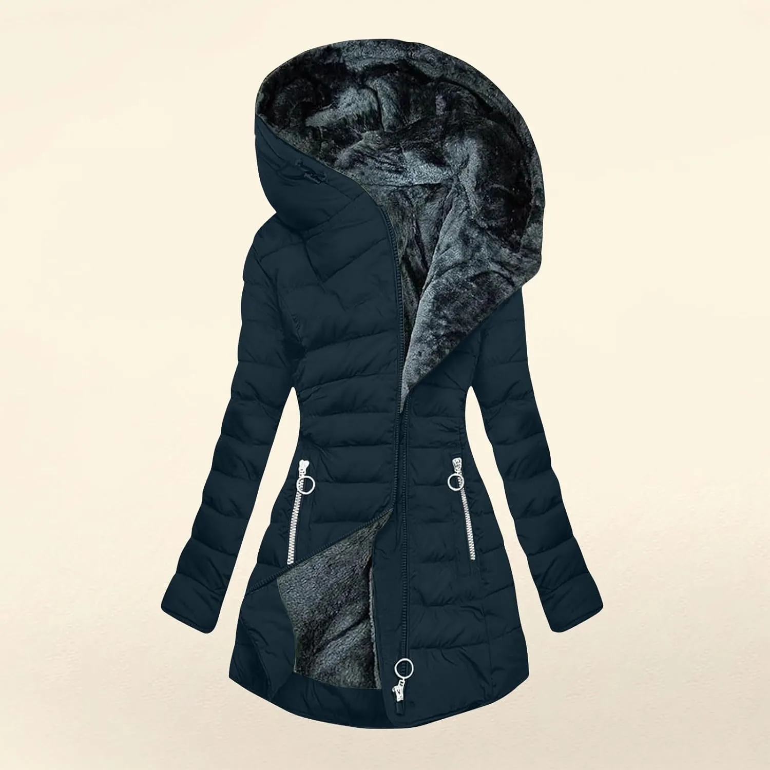 Ceboyel Womens Puffer Down Jacket 2024 Warm Winter Coats Jackets Hooded Thicken Parkas Plus Size Trendy Clothing With Hood