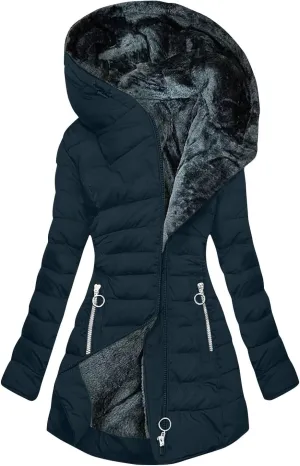 Ceboyel Womens Puffer Down Jacket 2024 Warm Winter Coats Jackets Hooded Thicken Parkas Plus Size Trendy Clothing With Hood