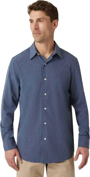 Chaps Men's Shirt - Classic Fit Button Down Long Sleeve Shirt - Wrinkle Resistant Casual Woven Shirt for Men (S-2XL)