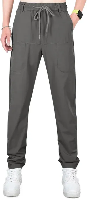 Chinos Pants Men Stretch Active Mens Slacks Chino Pants Slim Fit Twill Tapered Pants Cargo Casual Pants Golf Joggers