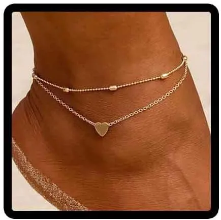 Clataly Pineapple Anklet Bracelets Multilayer Love Turtle Beaded Ankle Summer Accessories Beach Foot Jewelry for Women