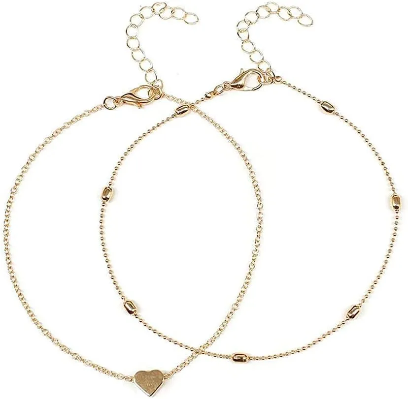 Clataly Pineapple Anklet Bracelets Multilayer Love Turtle Beaded Ankle Summer Accessories Beach Foot Jewelry for Women