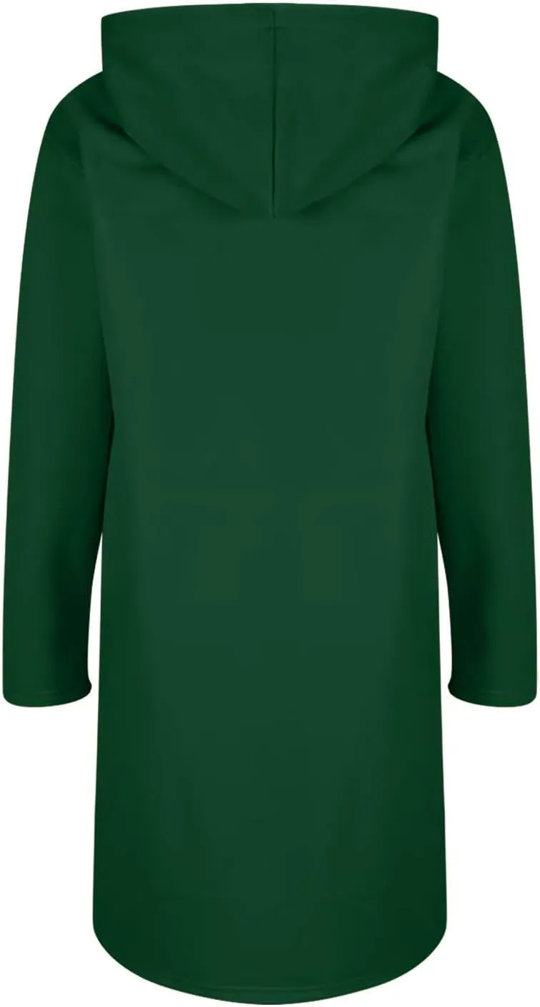 Coats for Women Zip Up Long Sleeve Oversized Hoodies Casual Lightweight Fleece Jackets with Pockets Outerwear