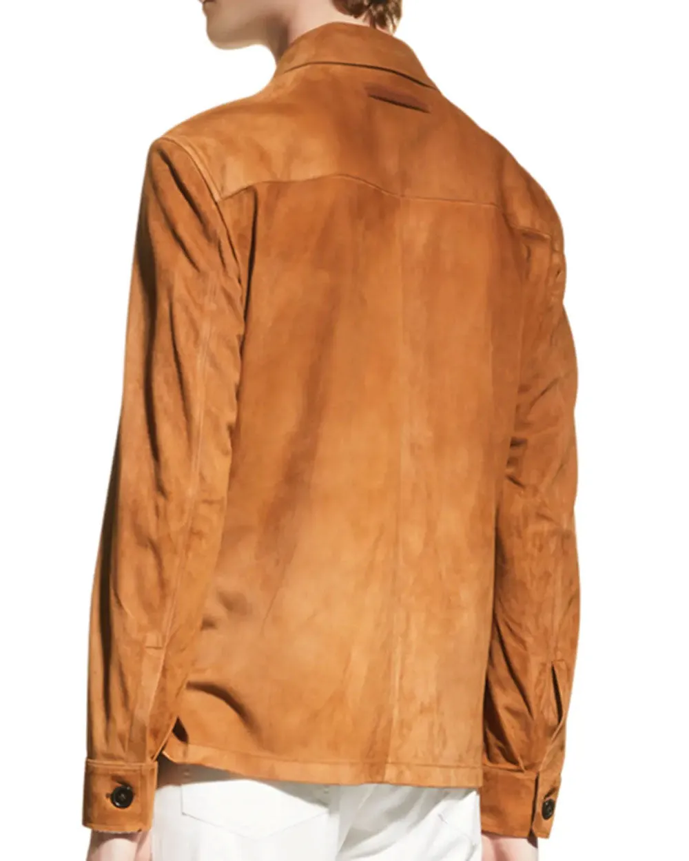 Cognac Light Suede Overshirt