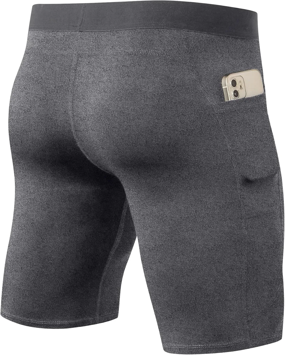 Compression Shorts for Men Pocket Compression Spandex Underwear Shorts Running Workout Athletic