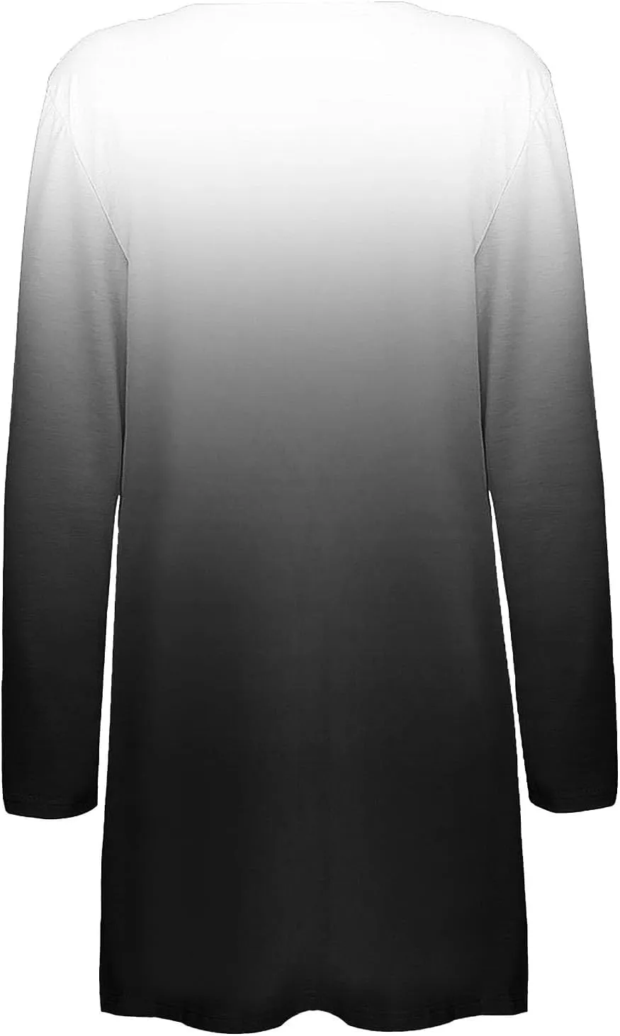 Cropped Cardigan for Women 2024 Loose Open Front Winter Coats Gradient Long Sleeve Cardigans with Pockets