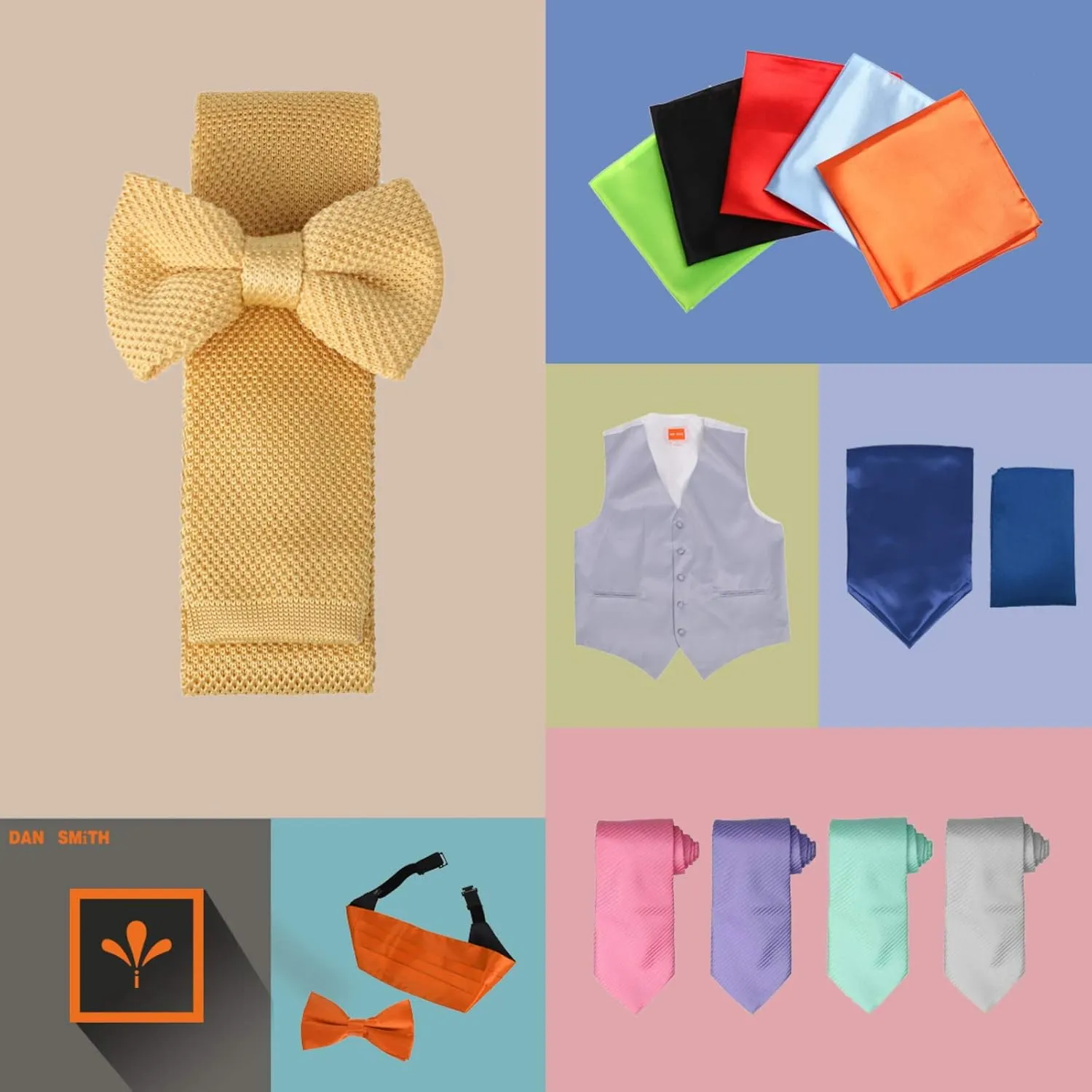 Dan Smith Butterfly Bowtie For Mens Silk Touch Butterfly Bowtie Hankies Cufflink Lapel Pin Set Big And Tall Franch Cuff Shirt